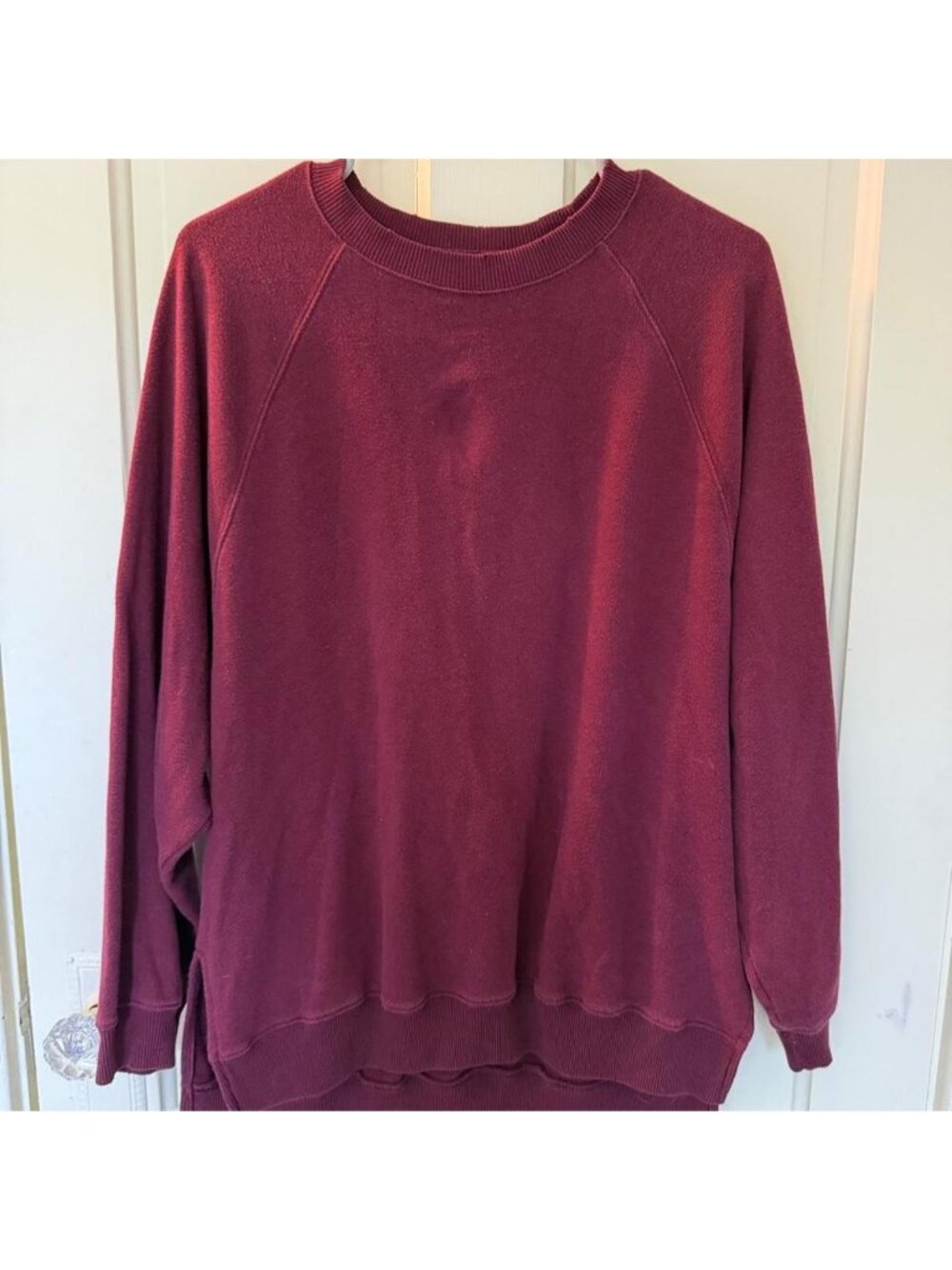 American Eagle wine red oversized crewneck sweatshirt